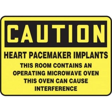 Accuform Radiation & Laser Sign, 7 in H x 10 in W, Aluminum MRAD644VA